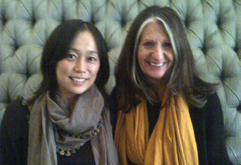 Lynne Robinson with Sawako Tayu of Studio-yoggy